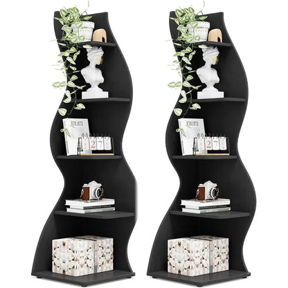 5-Shelf Modern Compact Bookshelf