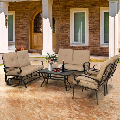 5-Piece Outdoor Metal Patio Furniture Sets