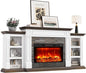 80" Electric Fireplace TV Stand with Mantel