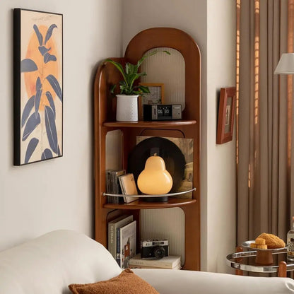 Solid Wood 4-Tier Bookshelf Open Storage