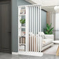 Freestanding Room Divider with Shelves