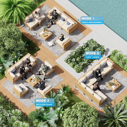 7-Piece Wicker Outdoor Patio Furniture Set