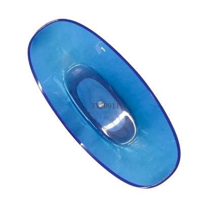 64" Blue Acrylic Freestanding Soaking Bathtub