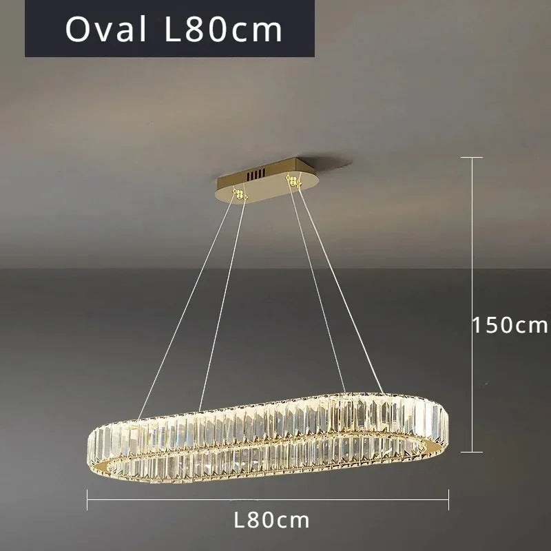 Modern Luxury Crystal Ring Chandelier