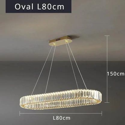 Modern Luxury Crystal Ring Chandelier