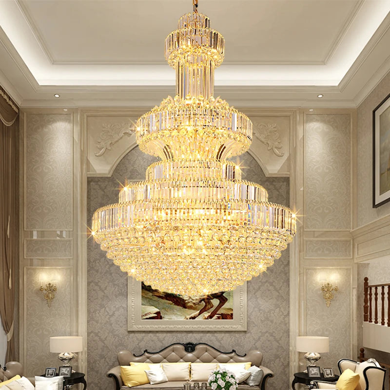 Villa Duplex Luxury Crystal Chandelier