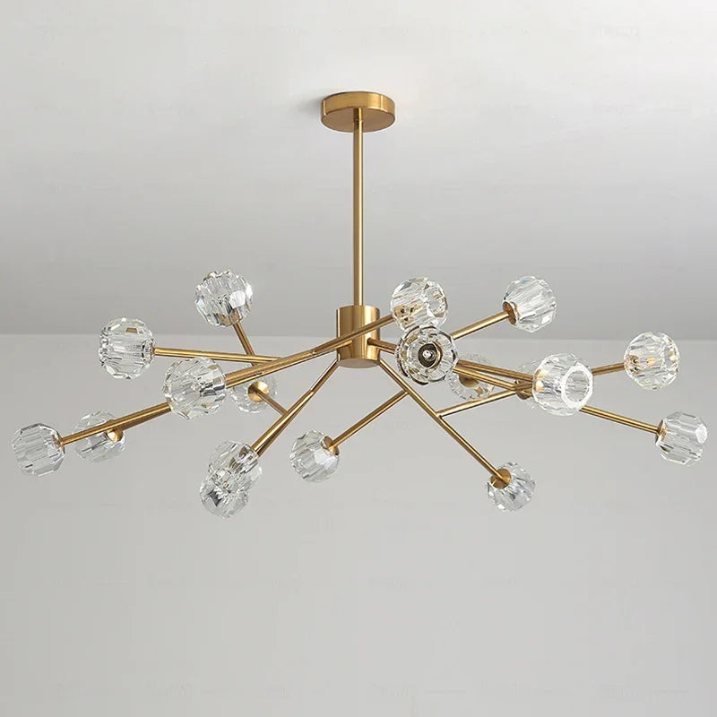 Modern Golden Copper Chandelier