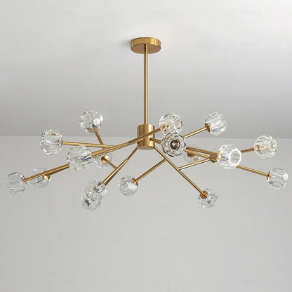 Modern Golden Copper Chandelier