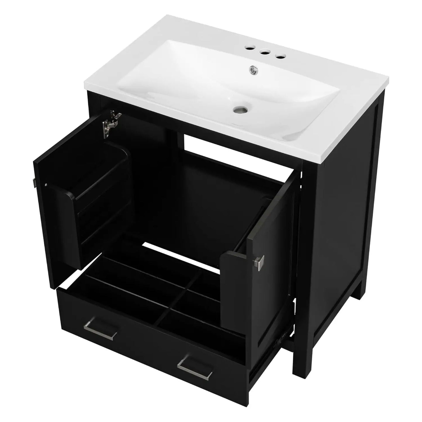 30" Bathroom Vanity Single Sink Cabinet Undermount