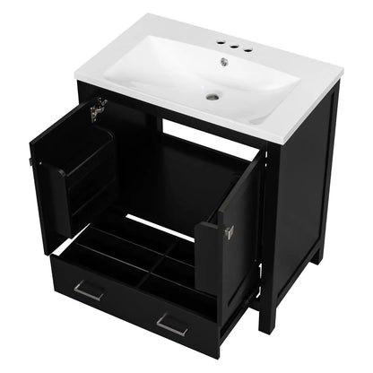 30" Bathroom Vanity Single Sink Cabinet Undermount