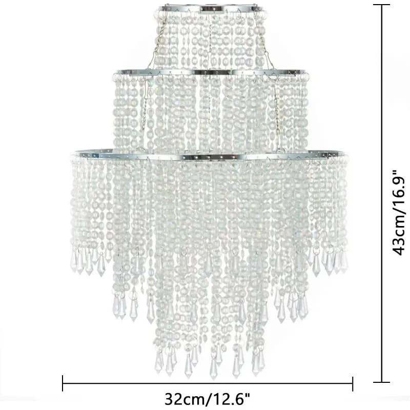 3 Tiers Acrylic Beaded Chandelier