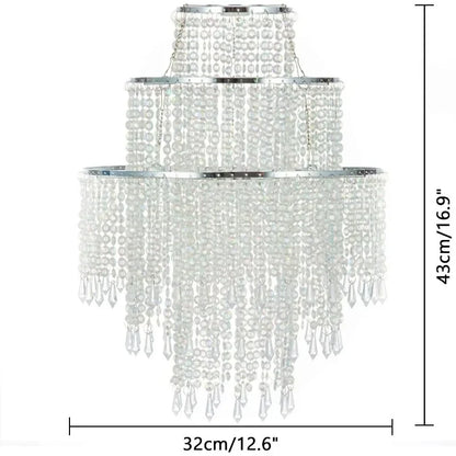 3 Tiers Acrylic Beaded Chandelier