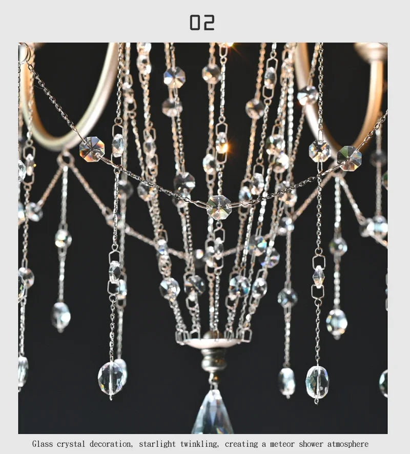 French Antique Crystal Chandelier