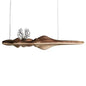 Modern Solid Wood Resin LED Light Pendant