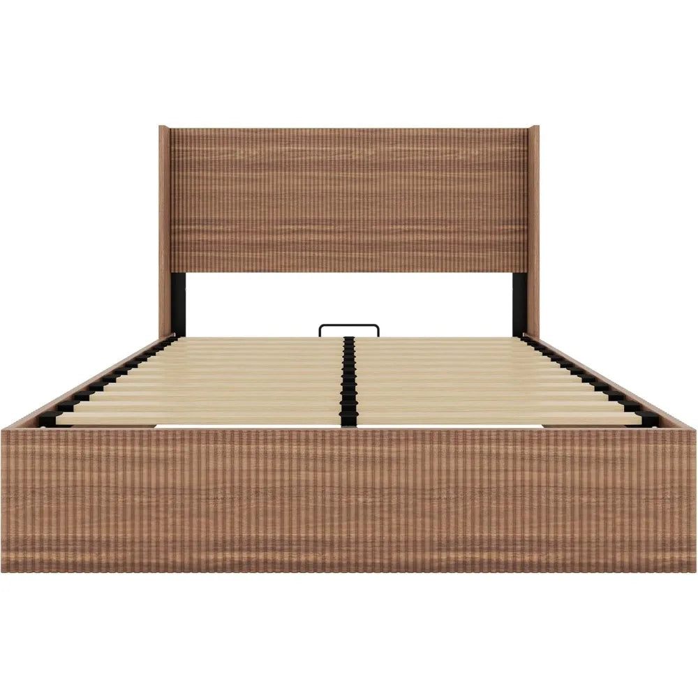 Wood Lift Up Storage  Queen Size Bed