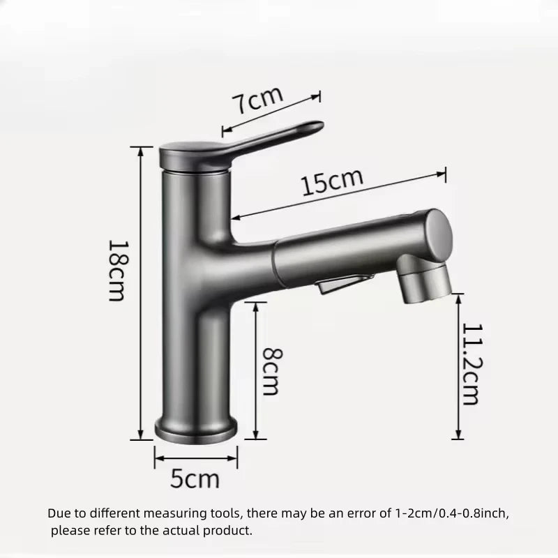 Pull-Out Bathroom Sink Gargle Faucet