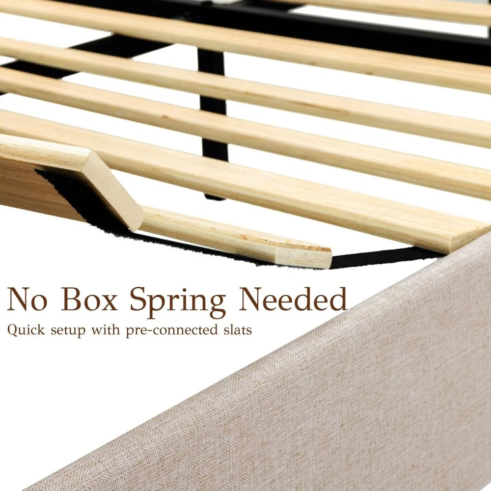 Luxury Wood Posts Bed Frame