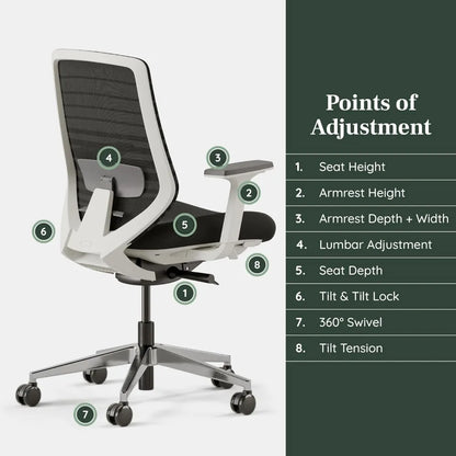Ergonomic Versatile Desk Chair with Adjustable Lumbar Support