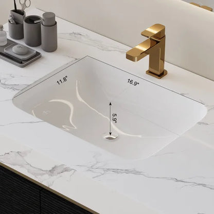 35.4" Modern Bathroom Vanity with Undermount Sink