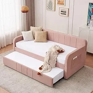 Convertible Sofa Bed Frame with USB Charging Ports