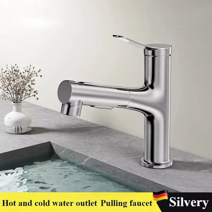 Pull-Out Bathroom Sink Gargle Faucet