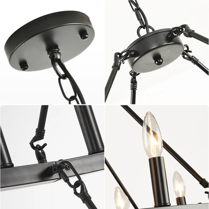 Modern Rustic 2 Tiers Wagon Wheel Chandelier