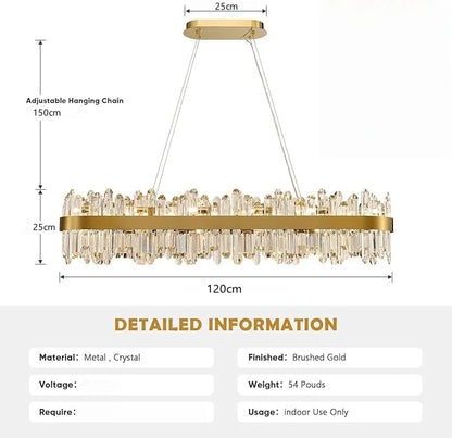 Modern Gold Crystal Chandelier