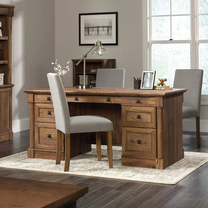 Vintage Oak Finish Executive Desk