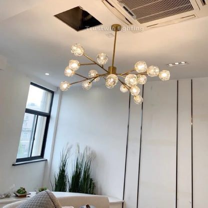 Modern Golden Copper Chandelier