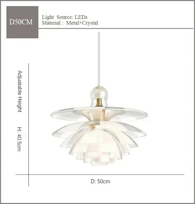 Glass  Pine Cone Chandelier