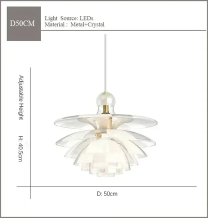 Glass  Pine Cone Chandelier