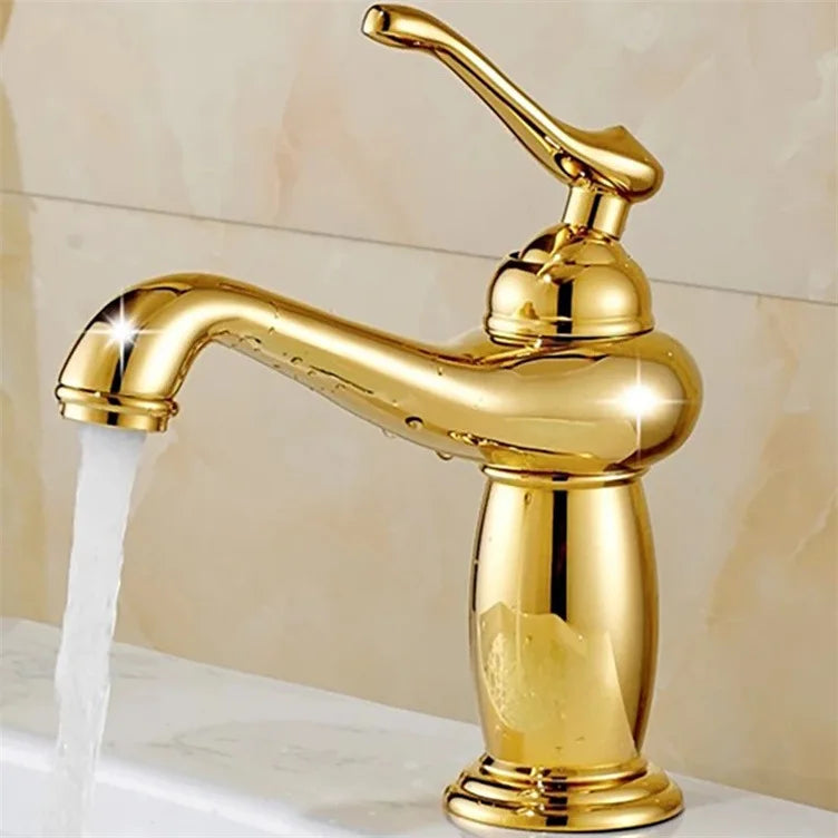 Luxury Gold Antique Bathroom Basin Faucet