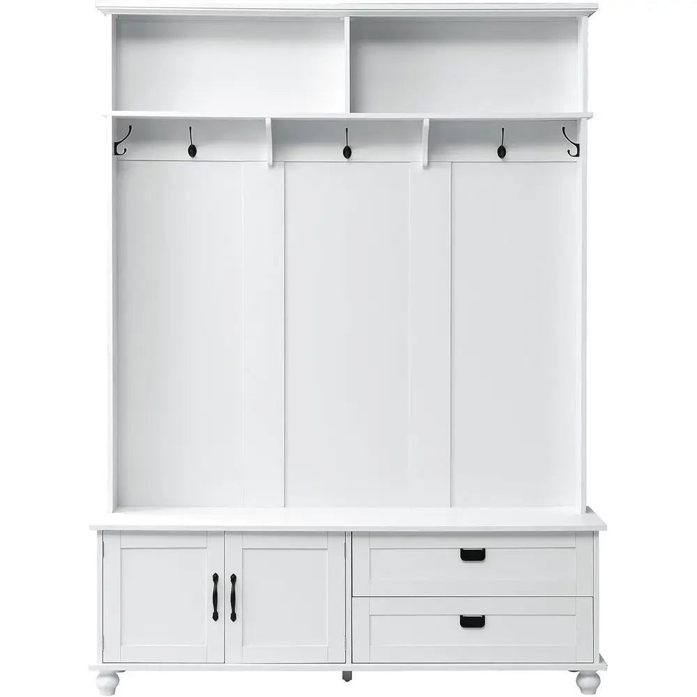 White Hall Tree with Storage