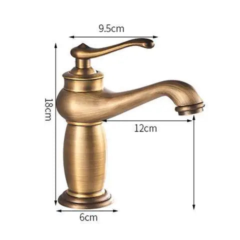 Luxury Gold Antique Bathroom Basin Faucet