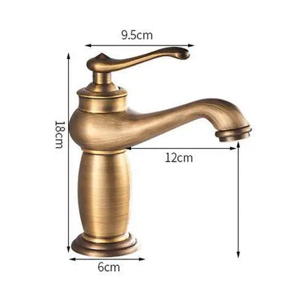 Luxury Gold Antique Bathroom Basin Faucet