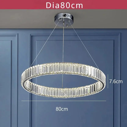 Modern Luxury Crystal Ring Chandelier