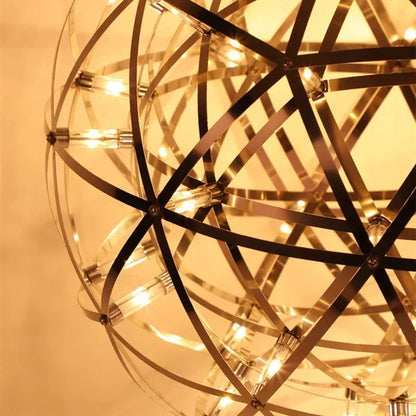Italy Designer Assembled Spark Ball Led Chandeliers