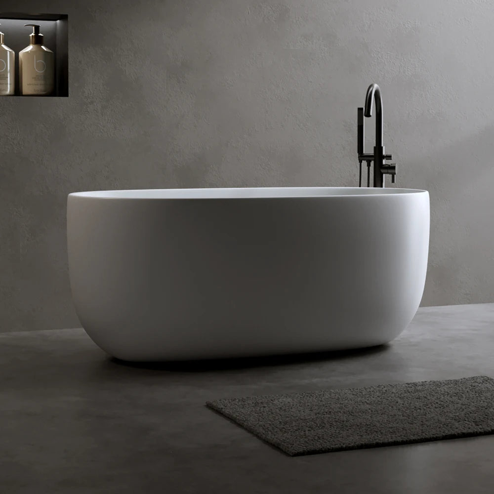 47'' Modern Independent Surface Resin Stone Bathtub