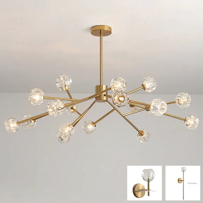 Modern Golden Copper Chandelier