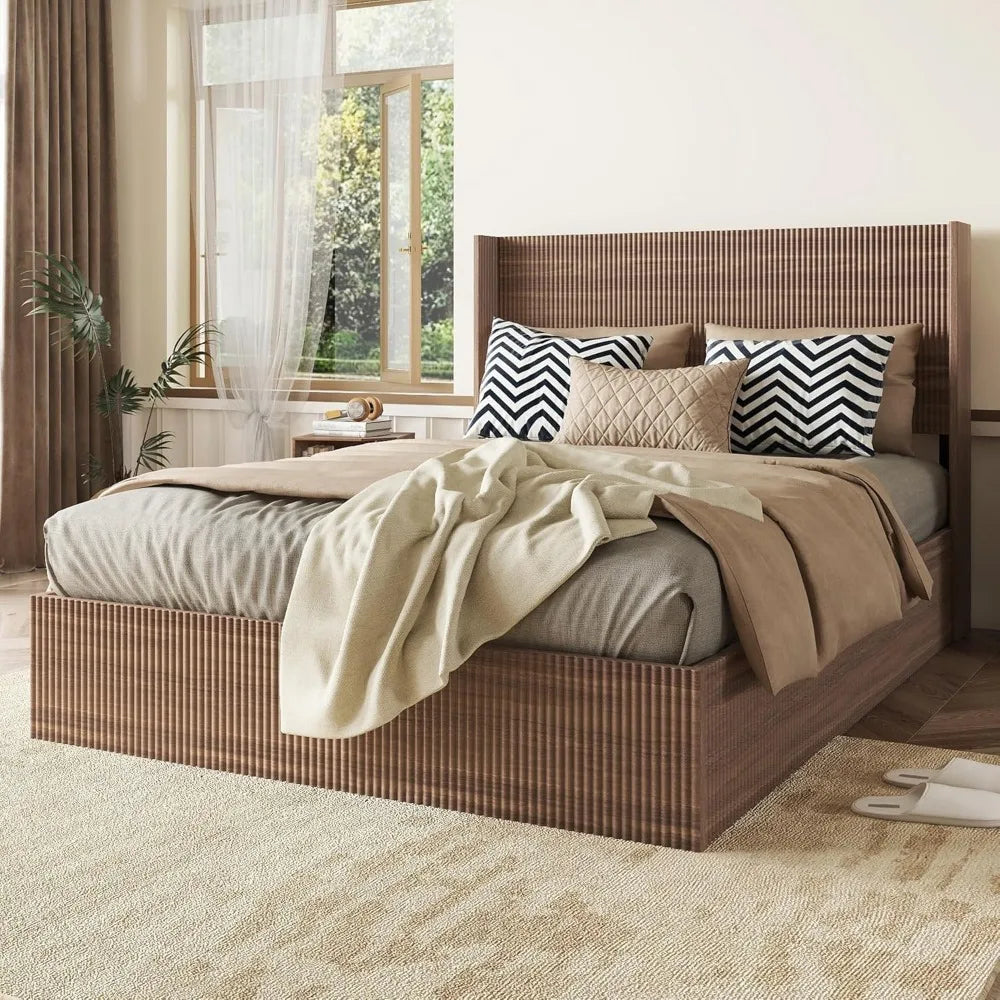 Wood Lift Up Storage  Queen Size Bed