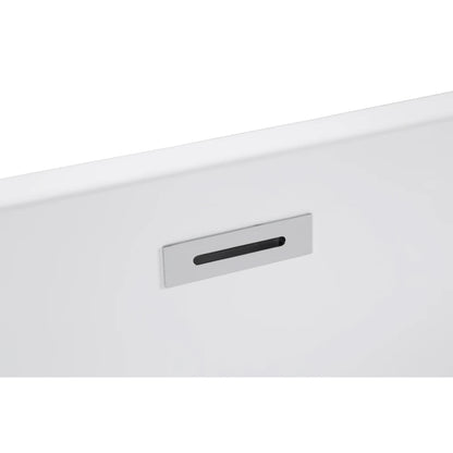 47" Gloss White Finish Acrylic Freestanding Bathtub