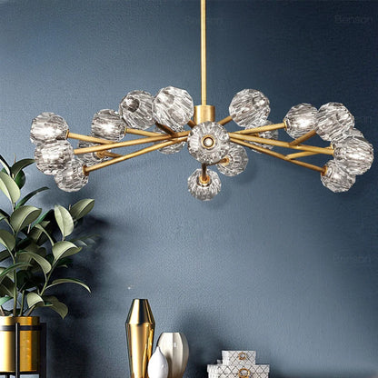Modern Golden Copper Chandelier