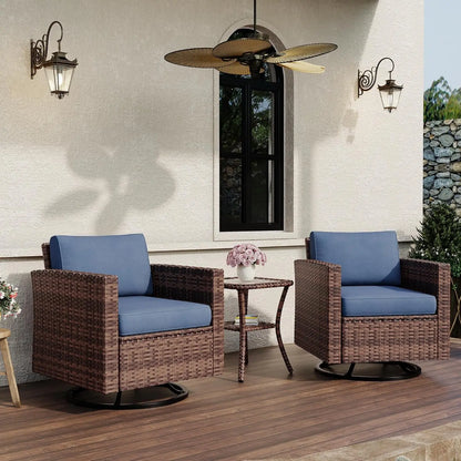 3 Piece Swivel Rocking Patio Furniture Set