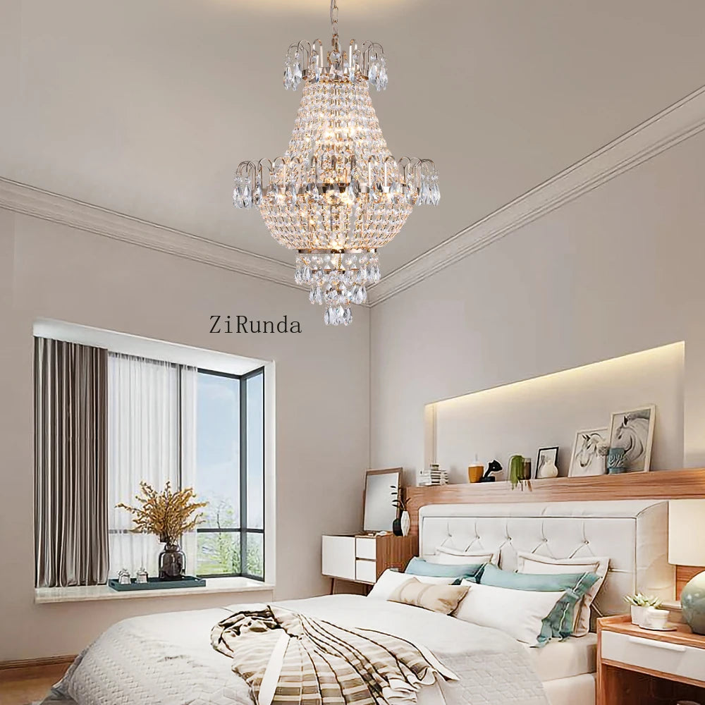 Contemporary Gold Luxury Crystal Chandeliers