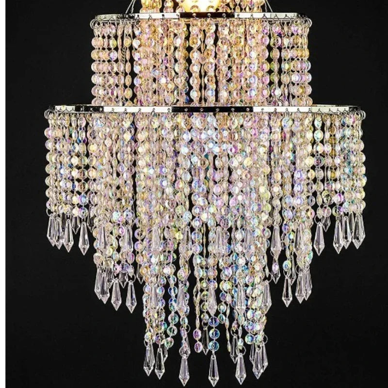 3 Tiers Acrylic Beaded Chandelier