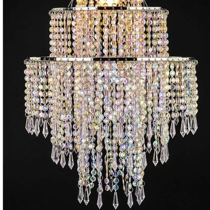 3 Tiers Acrylic Beaded Chandelier