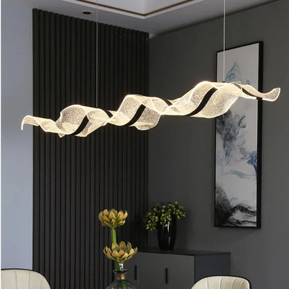 Long Wave Nordic LED Pendant Chandelier