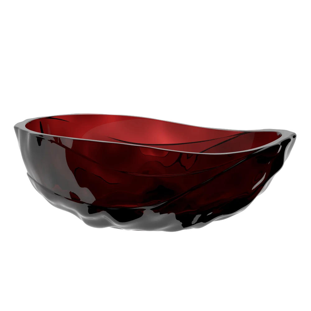 67" Freestanding Solid Surface Soaking Bathtub