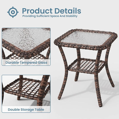 3 Piece Swivel Rocking Patio Furniture Set