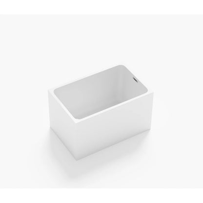 47" Gloss White Finish Acrylic Freestanding Bathtub